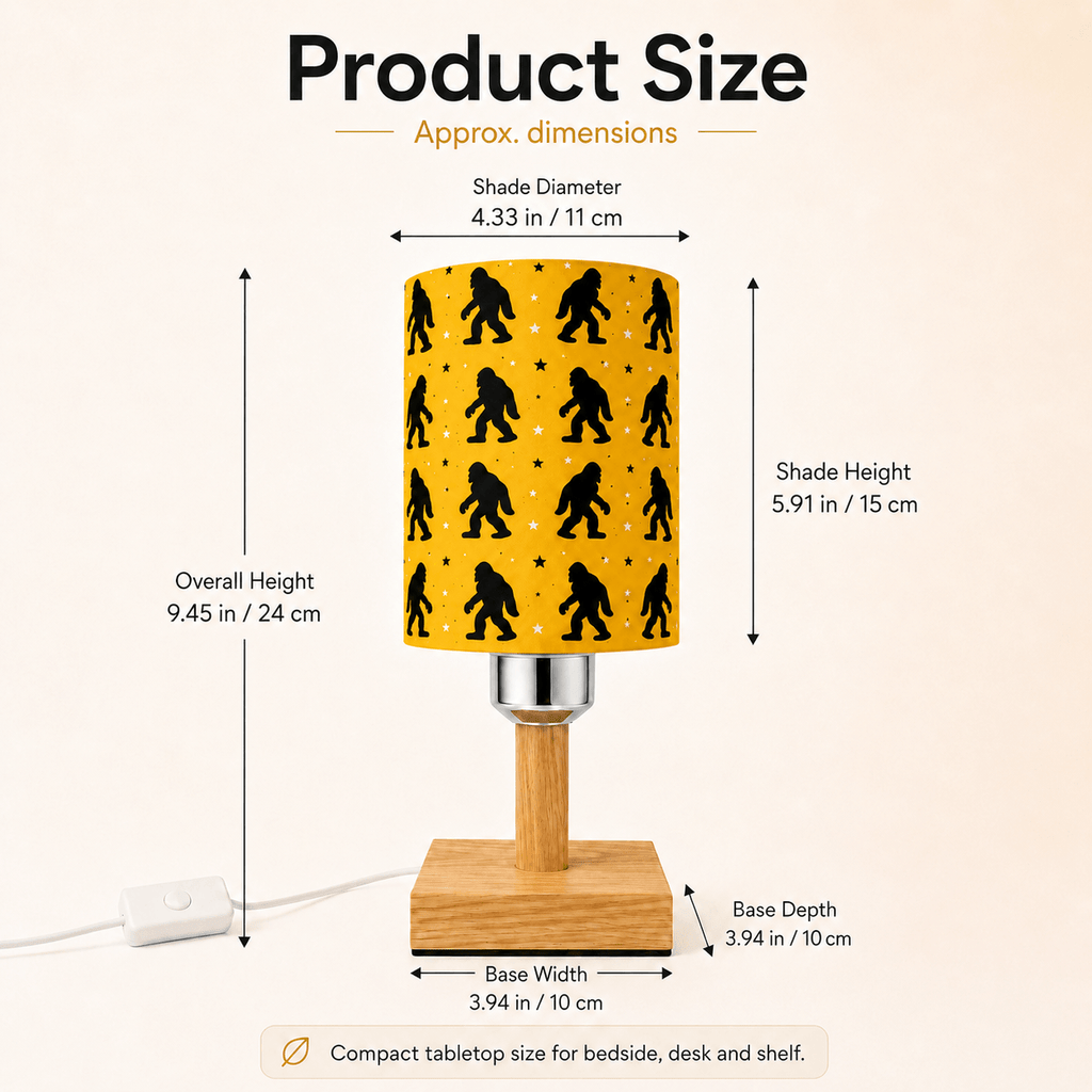 Wandering Bigfoot PLA Eco‑Friendly Dimmable Table Lamp⭐ 3‑Button Control Bedside Lamp, Quirky Wildlife Home Decor Gift