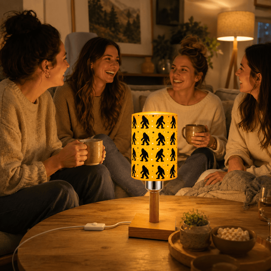 Wandering Bigfoot PLA Eco‑Friendly Dimmable Table Lamp⭐ 3‑Button Control Bedside Lamp, Quirky Wildlife Home Decor Gift