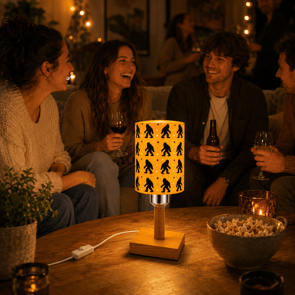 Wandering Bigfoot PLA Eco‑Friendly Dimmable Table Lamp⭐ 3‑Button Control Bedside Lamp, Quirky Wildlife Home Decor Gift