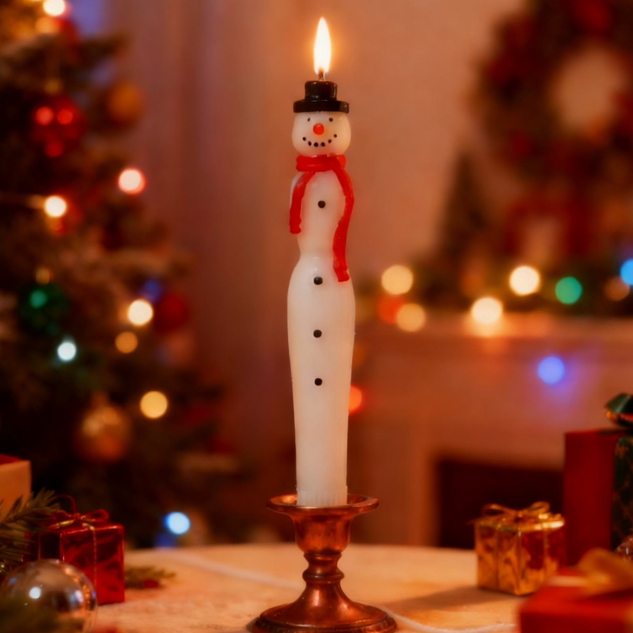Christmas Flameless Candles Remote Control For Holiday Home Decoration 1PC