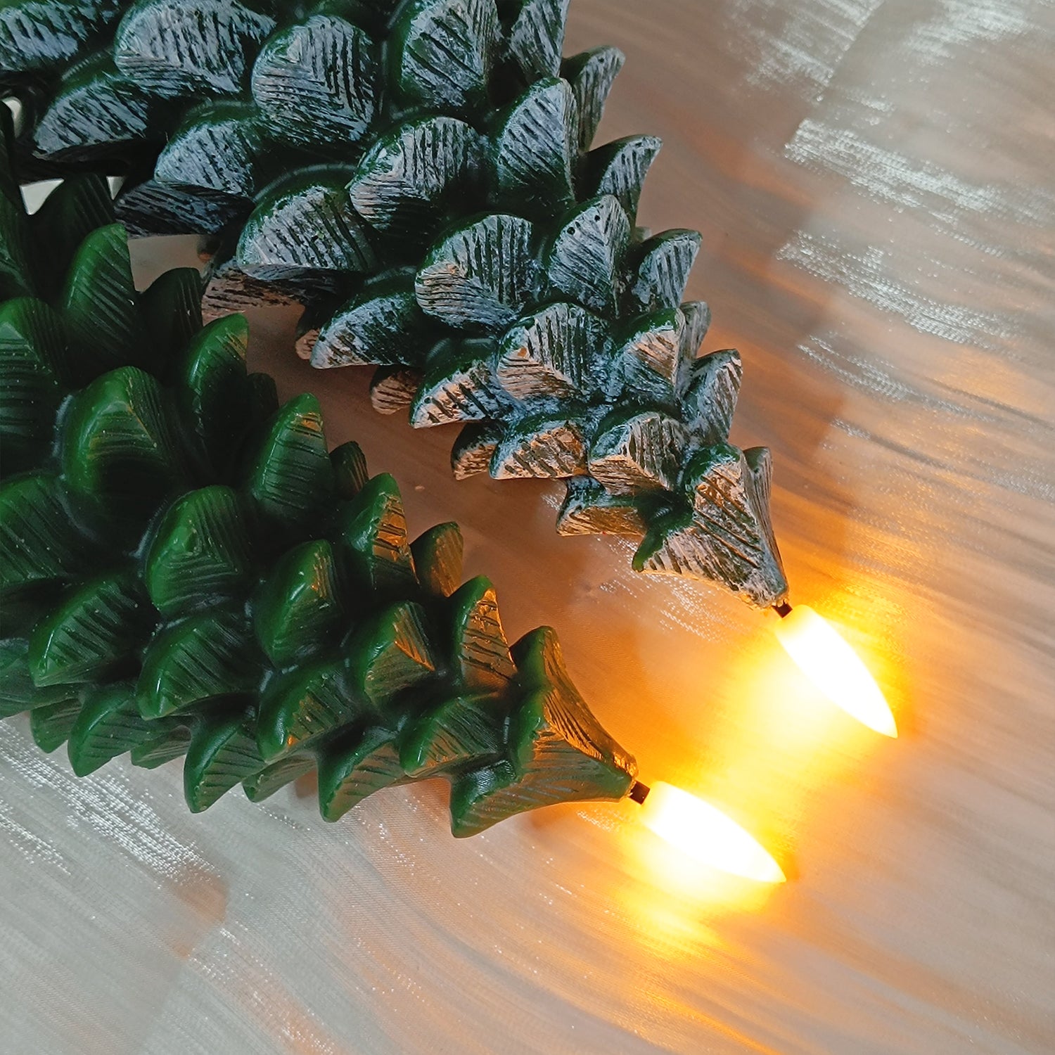 Christmas Tree Remote Control Flameless Candles for Chritsmas Gift Home Decor 2pcs