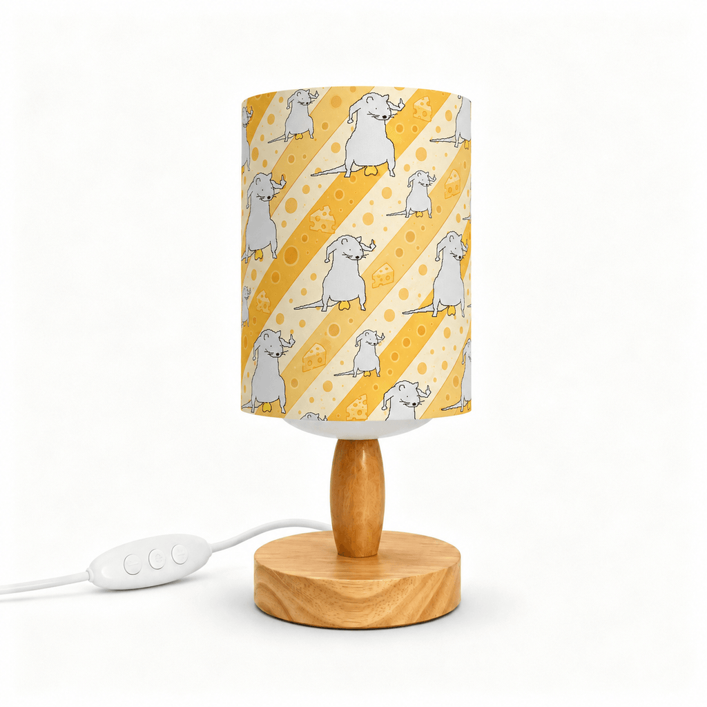 Whimsical Mouse PLA Eco‑Friendly Dimmable Table Lamp 🧀 Button Control Bedside Lamp, Cute Animal Home Decor Gift