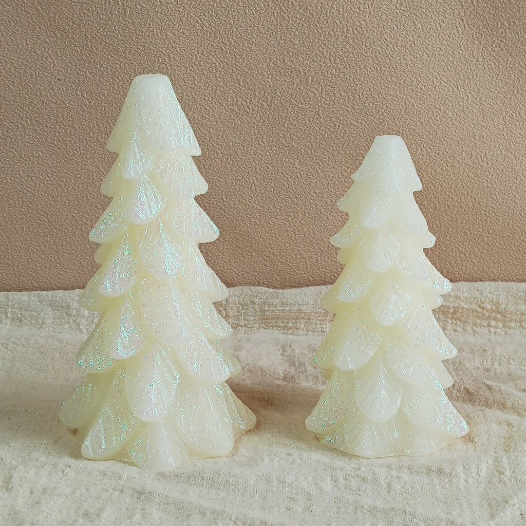 White Christmas Tree LED Candle Set (2 pcs)