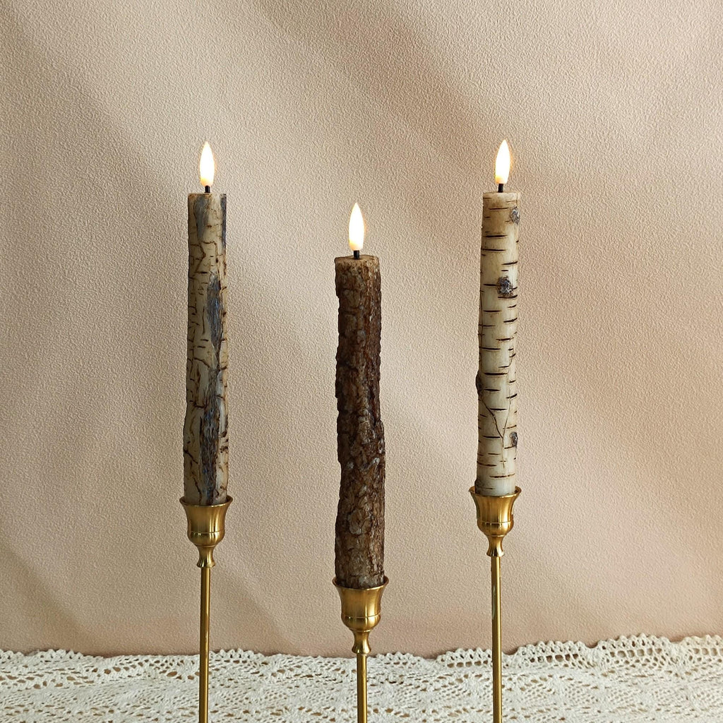 9.8 Inch Flameless Taper Candles,LED Battery Operated with Remote Control and Timer,Real Wax Taper Candles for Home Decor Christmas  Gift