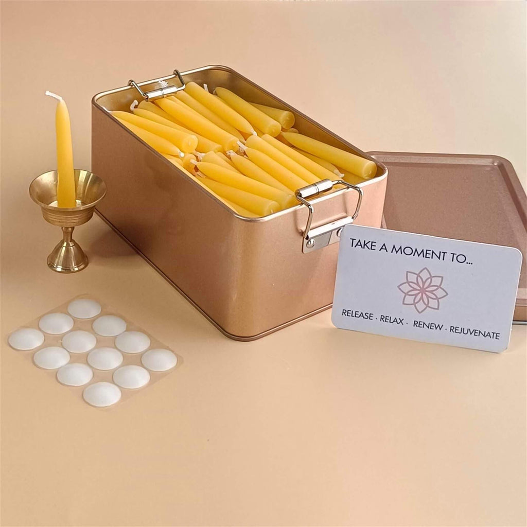 2.5 Inch Beeswax Candles, 150pcs, Meditation Candles, Bulk Candle Sets, Pure Beeswax Homemade Candles, Altar Candles, Mother's Day Gift