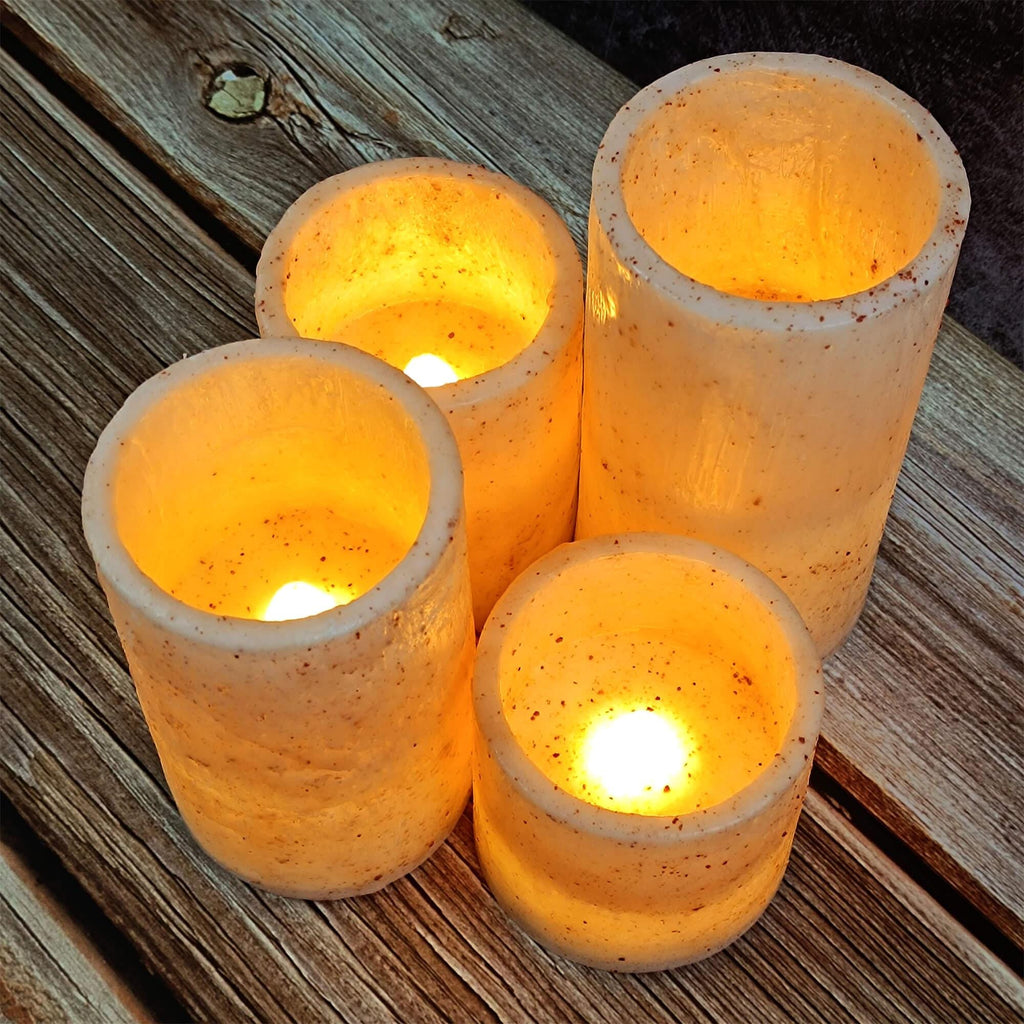 Flameless LED Pillar Candles, Realistic Flickering Effect, Battery Operated, Realistic Wax Figure Design, Home Decor, Mother's Day Gift