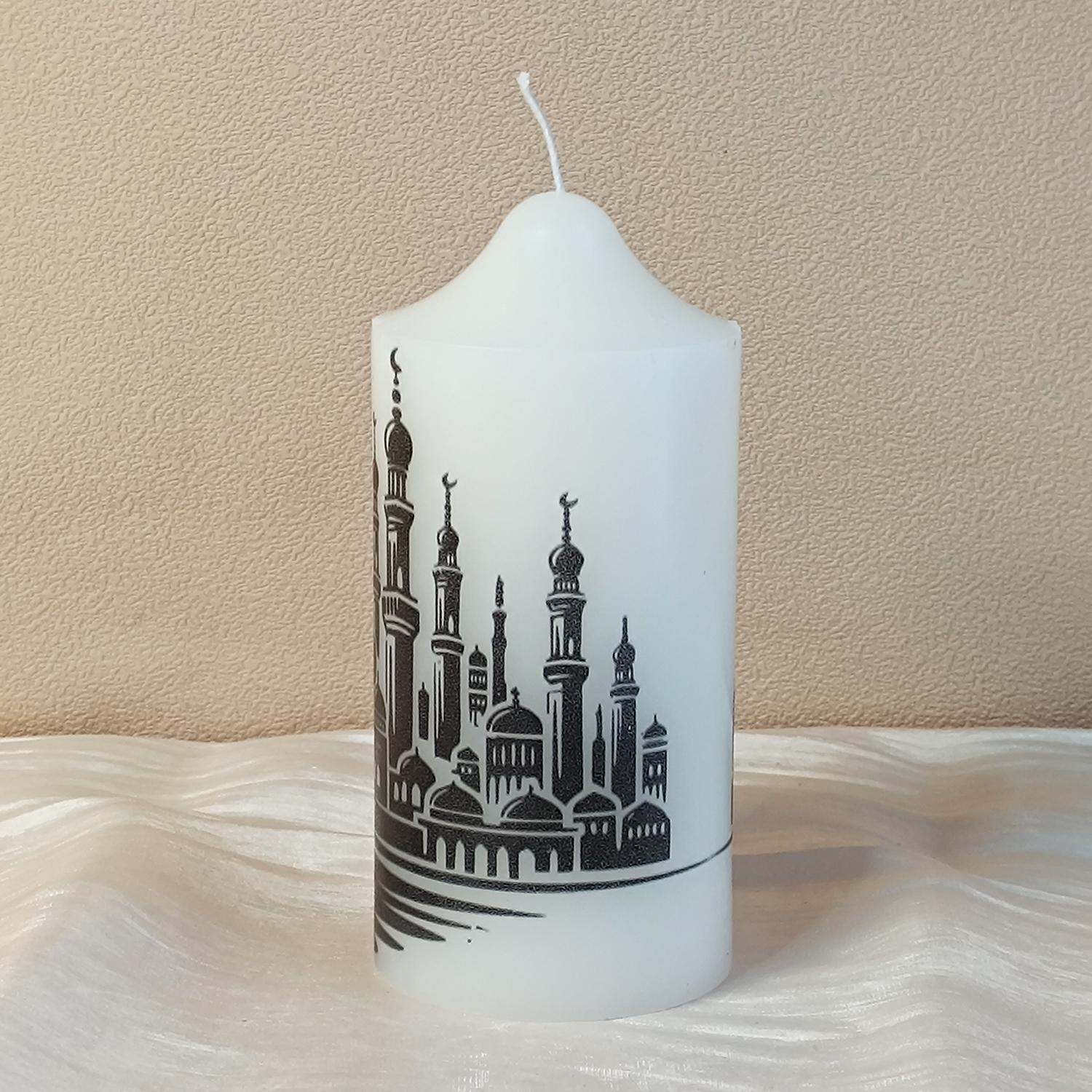 Personalized Islamic Candle: Custom Arabic Calligraphy, Ramadan Eid Gift
