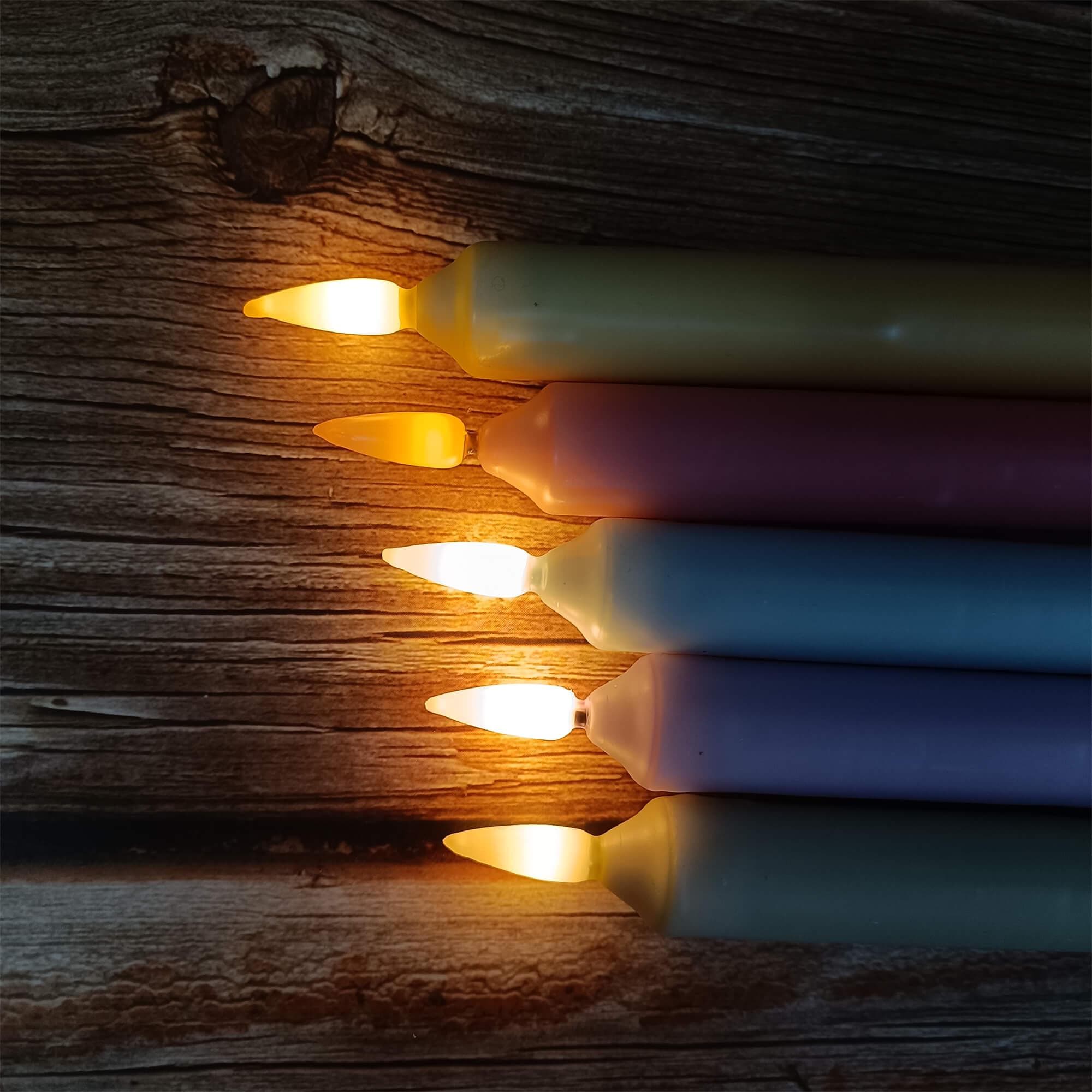 6.3 Inch Color LED Tape Candle, Flameless Candle, Decorative Candle, Battery Powered with Remote Control, Mother's Day Gift