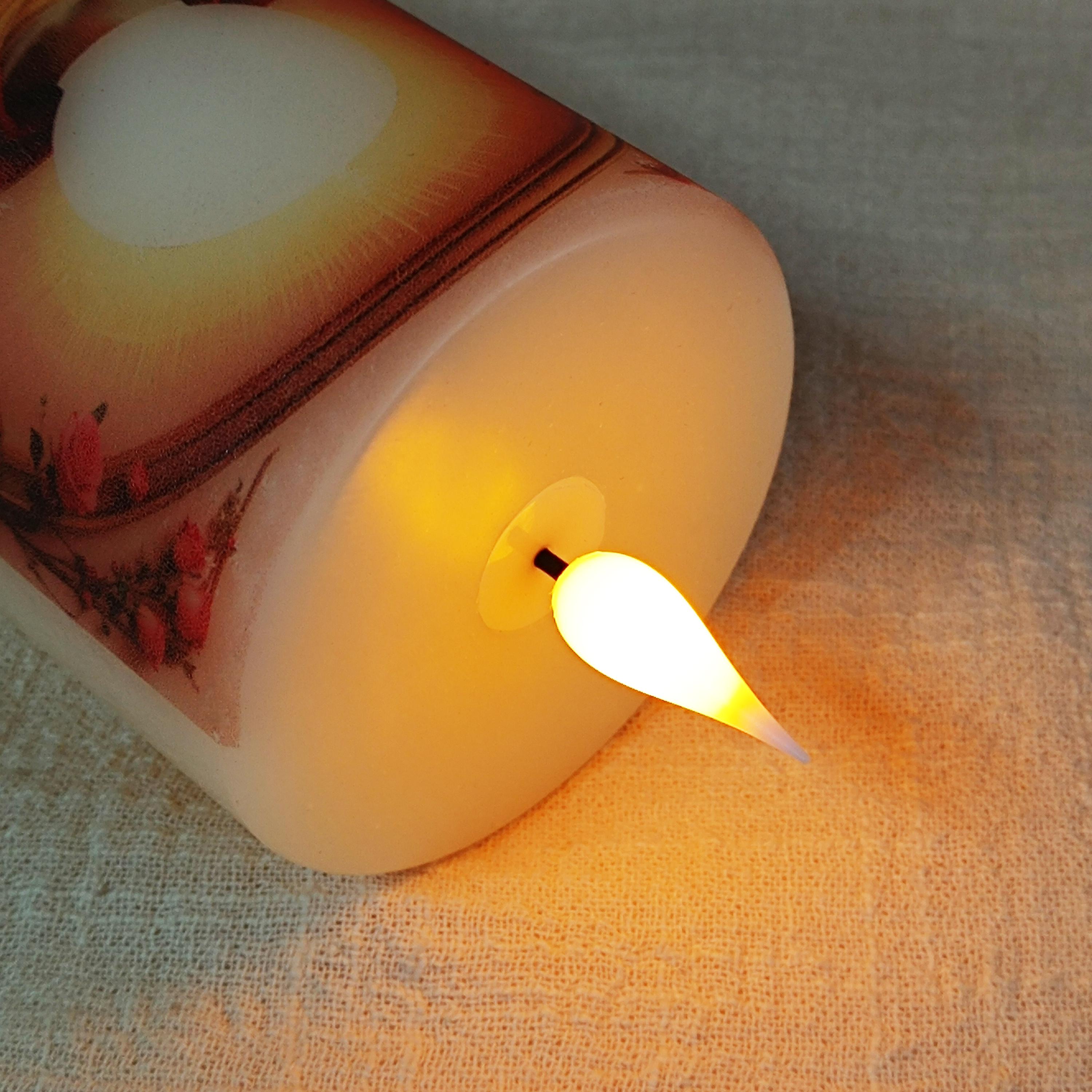 Custom Flameless Prayer Candles with Remote: Real Wax LED Set
