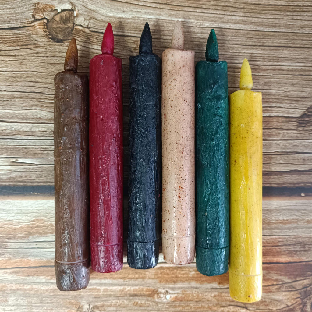6.7 Inch Retro LED Candle, Rustic Flameless Decorative Candle, Battery Powered with Timer, Mother's Day Gift, Home Decor