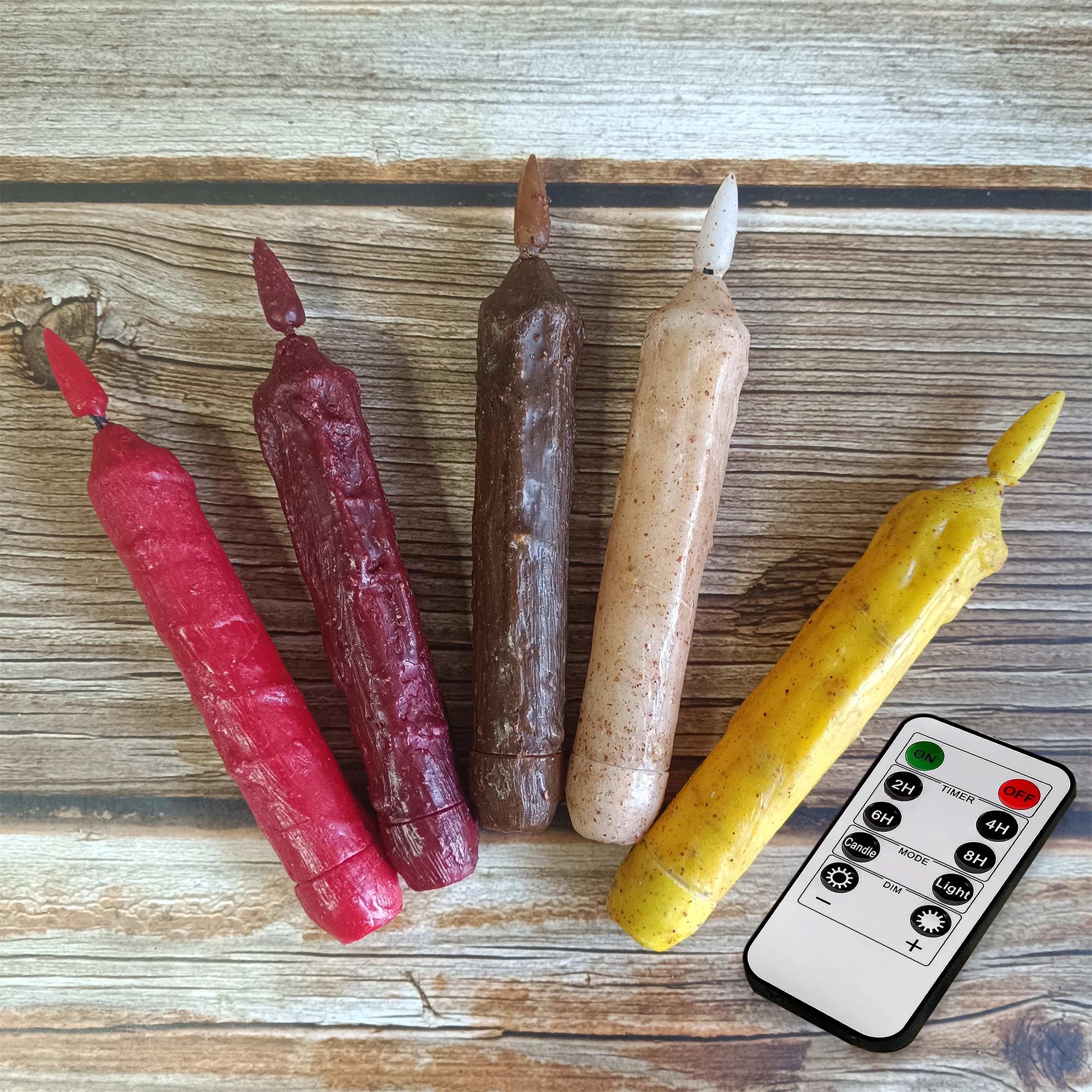 6.7 Inch Vintage Flameless Candle, Copper Filament LED Taper Candle, Battery Powered, With Remote Control and Timer, Mother's Day Gift