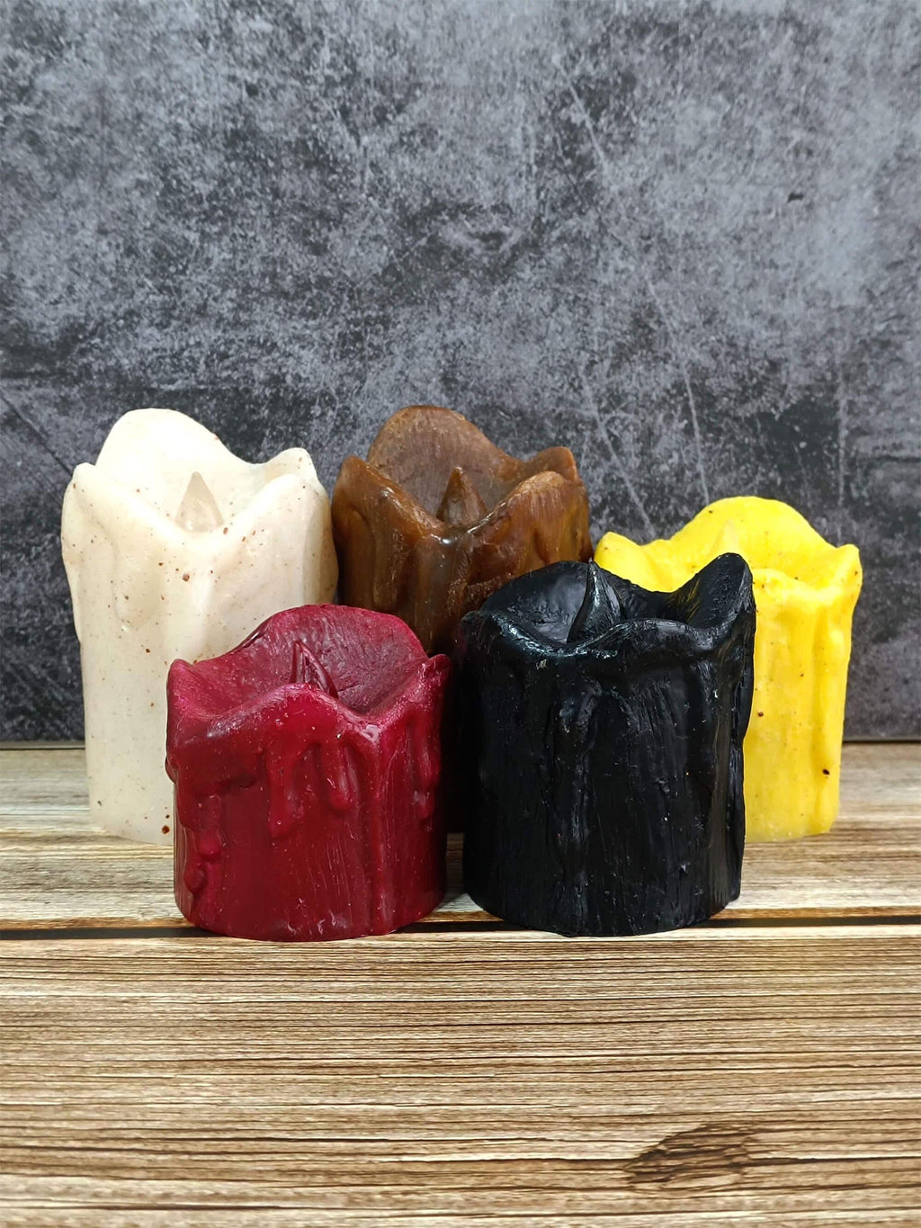 Dripping Wax LED Candles, Flameless Pillar Candles, Set of 3, Battery Operated, Flickering Real Wax Effect, Home Decor, Mother's Day Gift