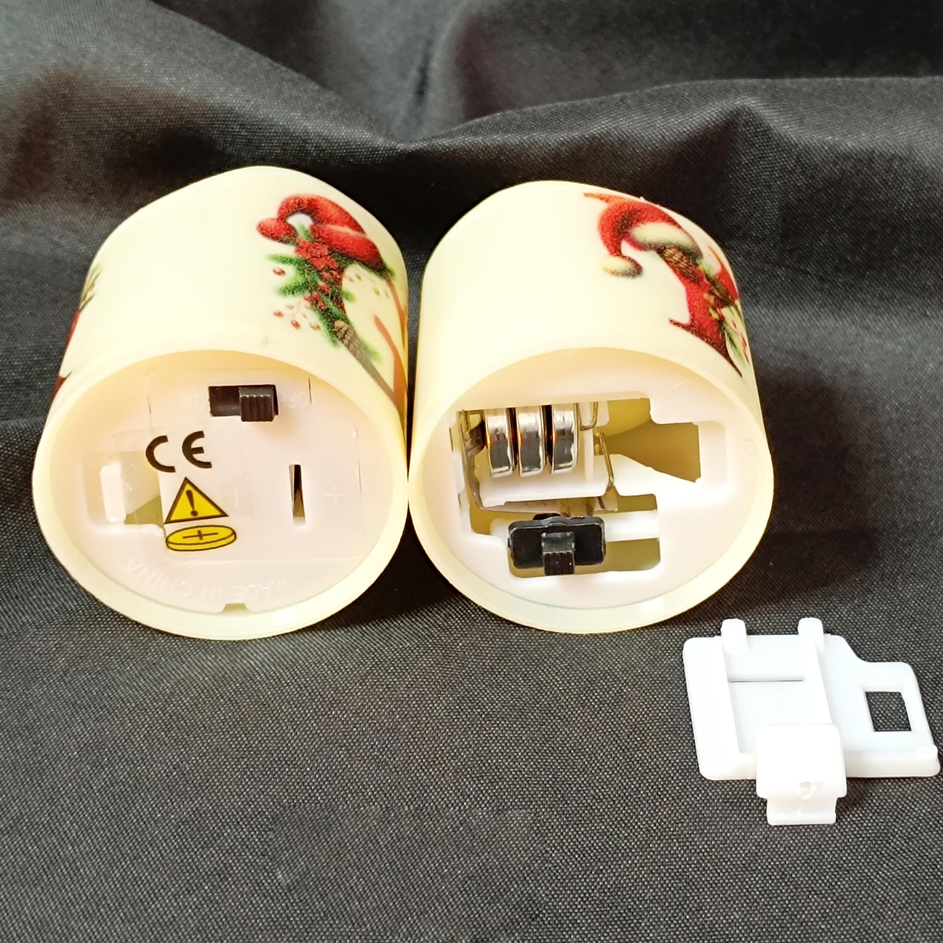 Christmas Tree Alphabet Tea Lights 14 PC Set with Batteries, Red Green Flameless Tealight Candles Decor Christmas Gift