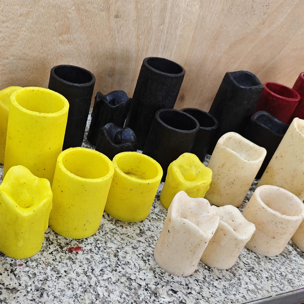 Dripping Wax LED Candles, Flameless Pillar Candles, Set of 3, Battery Operated, Flickering Real Wax Effect, Home Decor, Mother's Day Gift