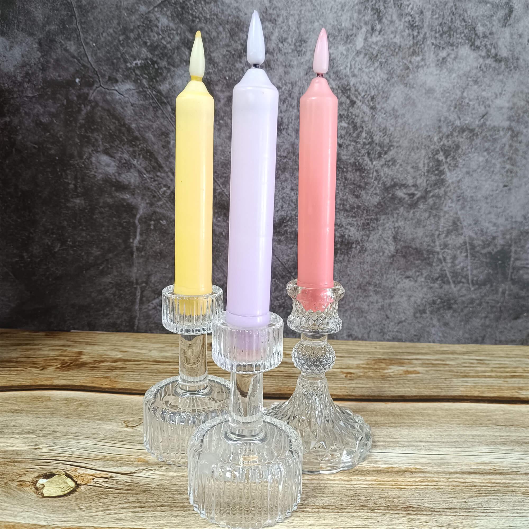 6.3 Inch Color LED Tape Candle, Flameless Candle, Decorative Candle, Battery Powered with Remote Control, Mother's Day Gift