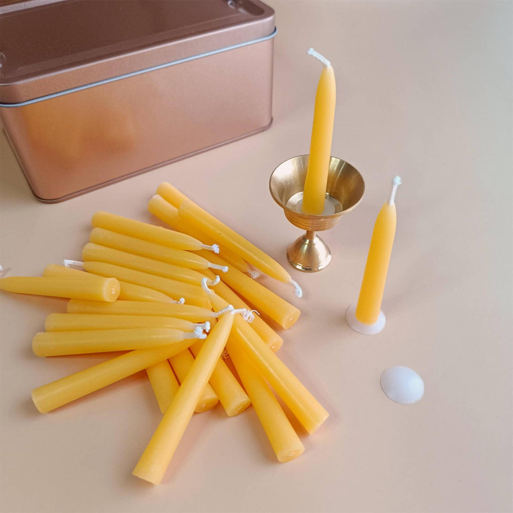 2.5 Inch Beeswax Candles, 150pcs, Meditation Candles, Bulk Candle Sets, Pure Beeswax Homemade Candles, Altar Candles, Mother's Day Gift