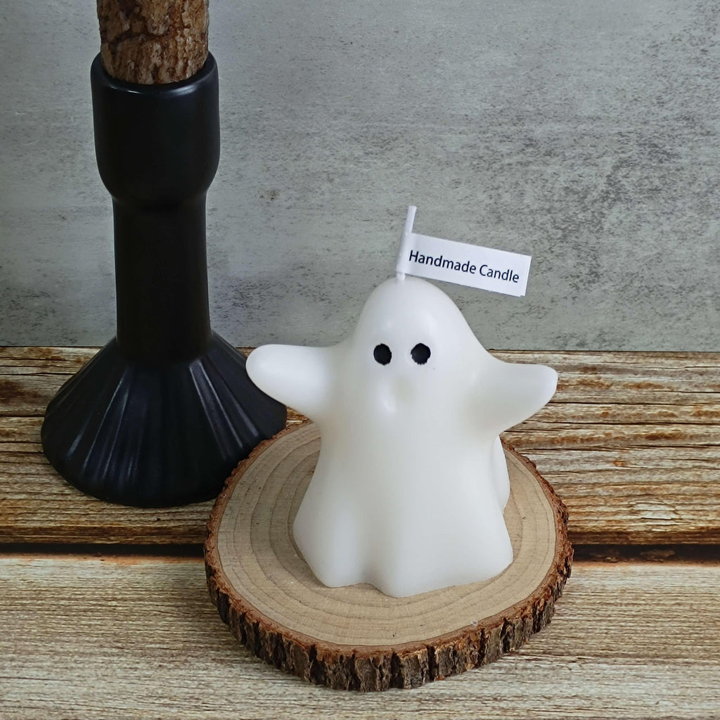Handmade Ghost Scented Candles,Halloween Rose Scent,Soy Wax,6 Unique Designs for Halloween Decor Party