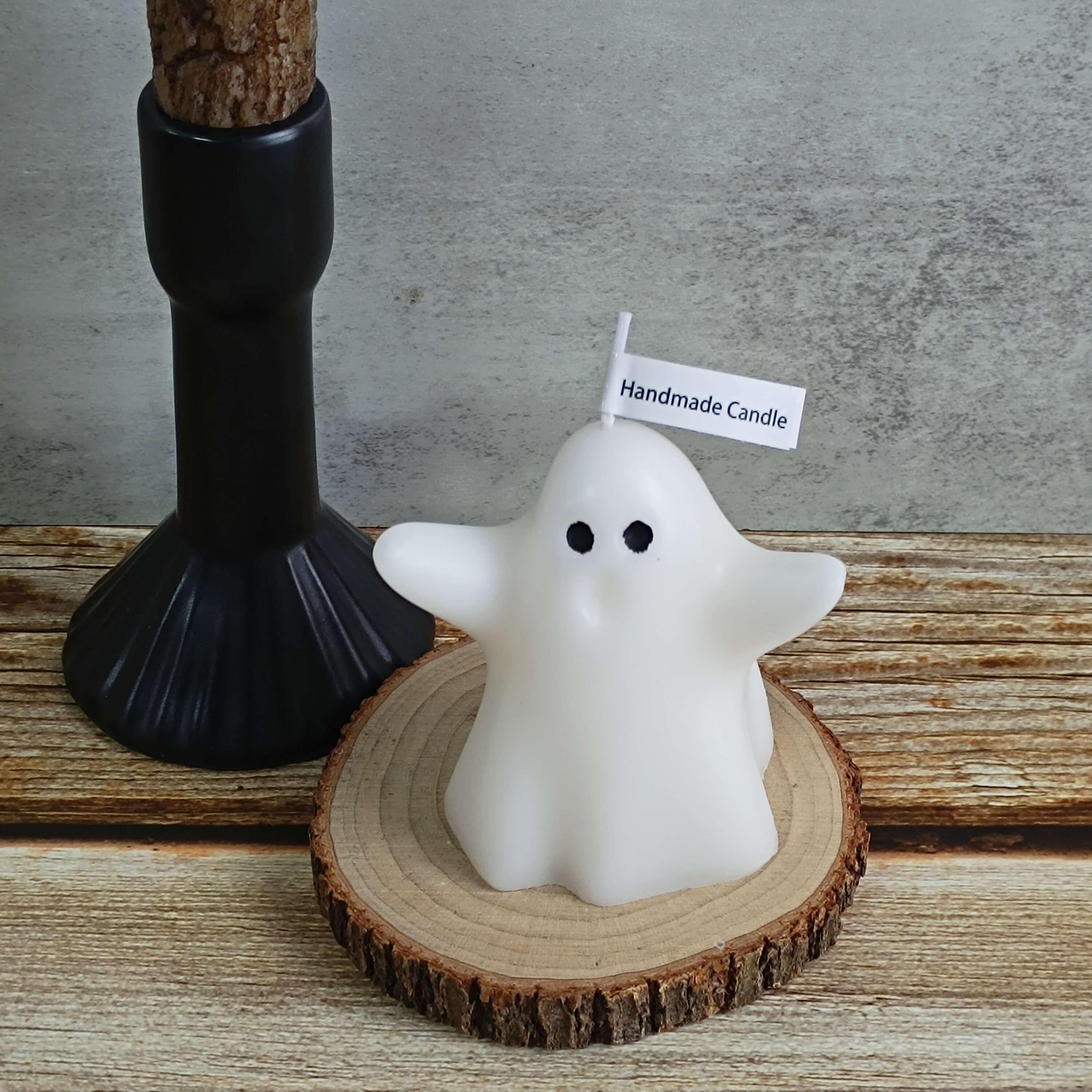 Handmade Ghost Scented Candles,Halloween Rose Scent,Soy Wax,6 Unique Designs for Halloween Decor Party