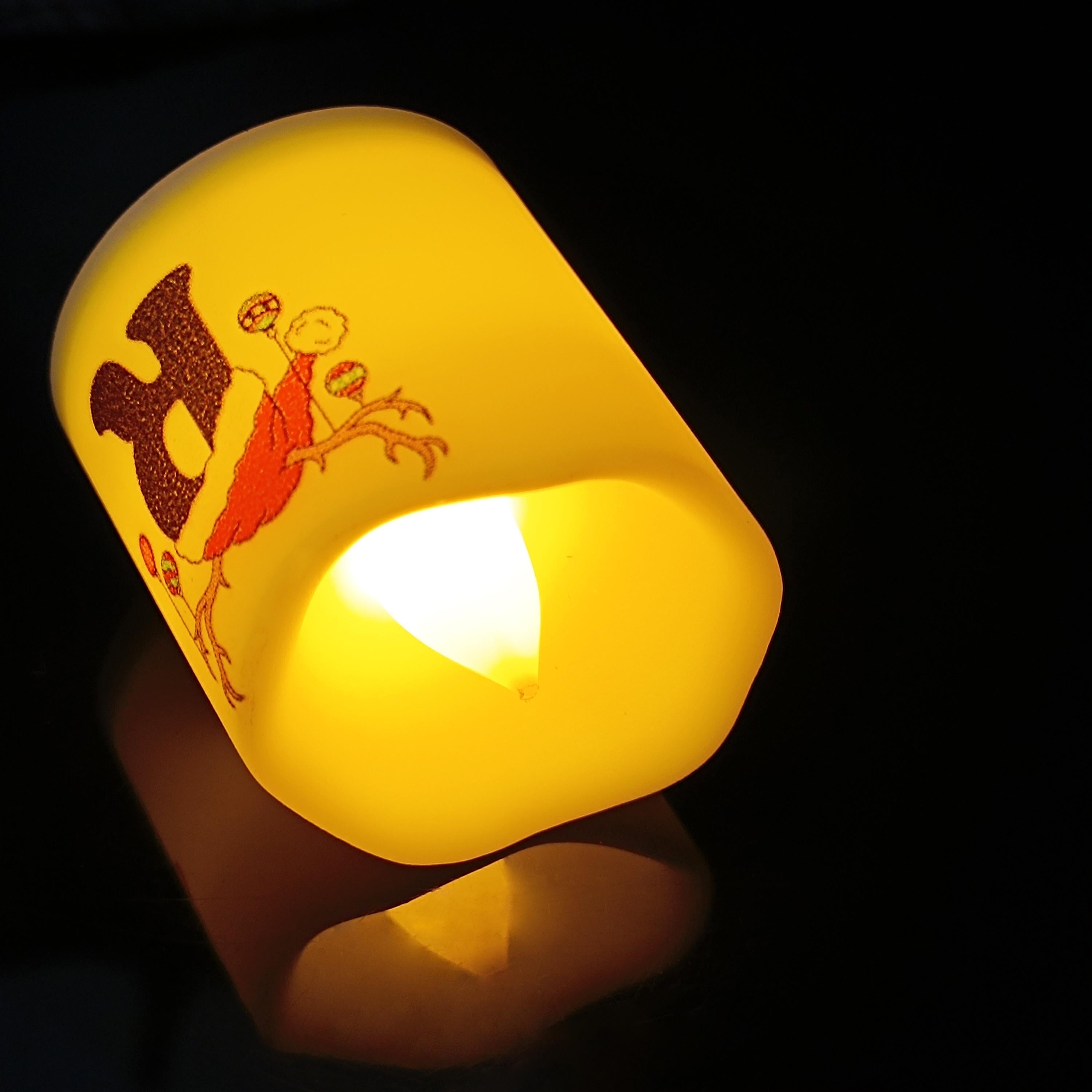 Christmas Tree Alphabet Tea Lights 14 PC Set with Batteries, Red Green Flameless Tealight Candles Decor Christmas Gift