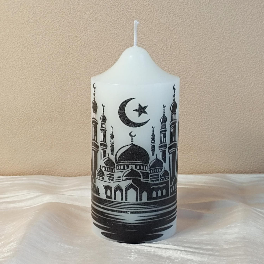 Personalized Islamic Candle: Custom Arabic Calligraphy, Ramadan Eid Gift