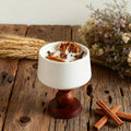 Orange Cinnamon Pumpkin Spice Candle | Ceramic Wood Wick Soy Candle | Cozy Fall Home Decor | Handmade Halloween Gift