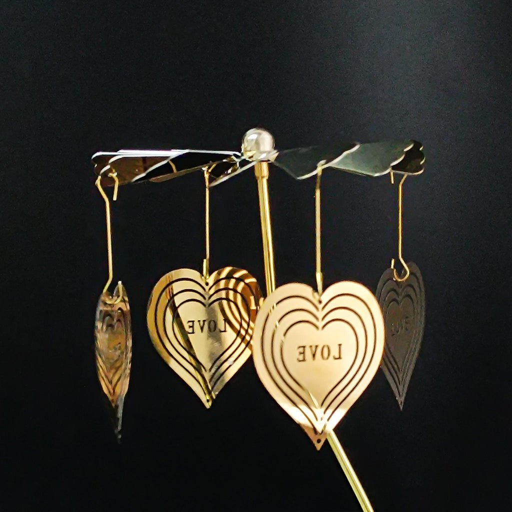 Golden Rotating Candle Holder,Vintage Tealight Holder,Valentines gift, Candle holder gift, Birthday gifts, Christmas gift