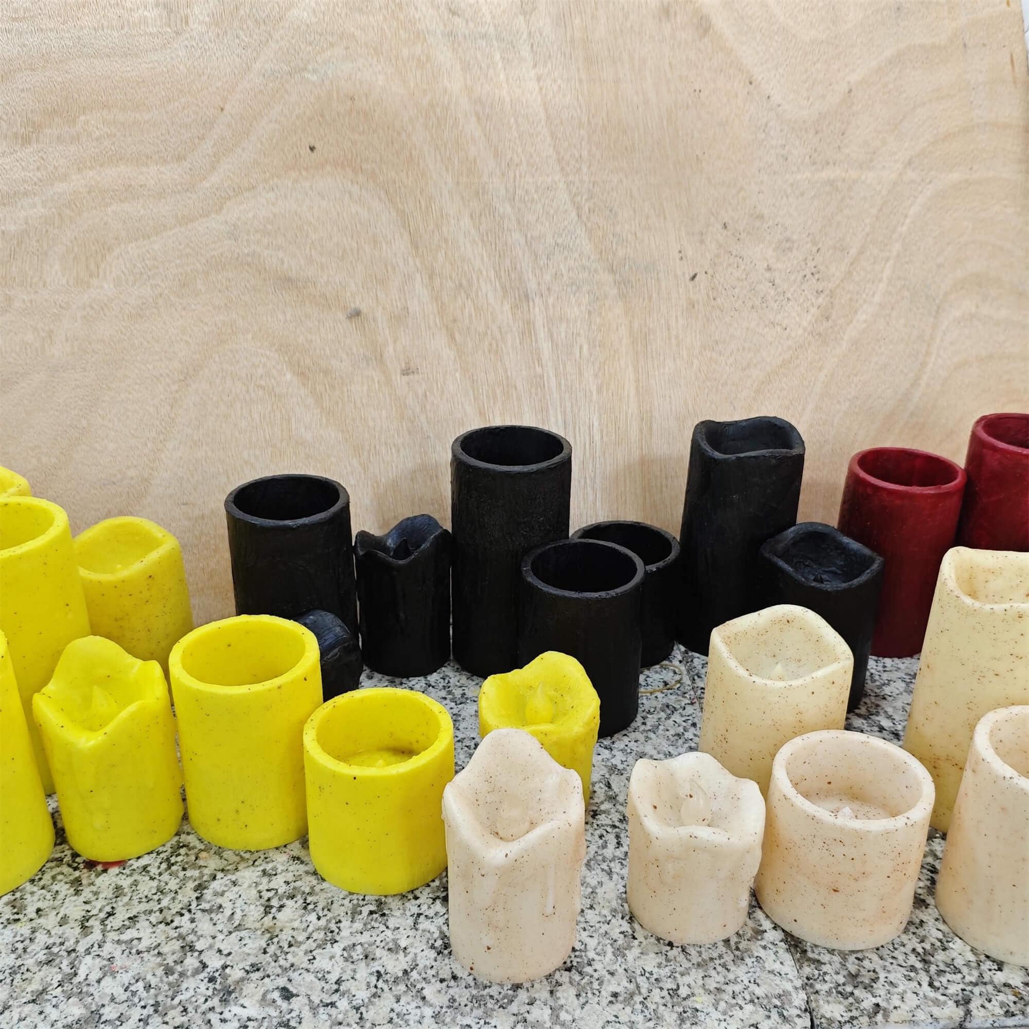 Wavy Flickering LED Flameless Candle, Pillar Battery Operated Candle, Dripless Candles, Rustic Candles, Home Decor, Gift for Christmas