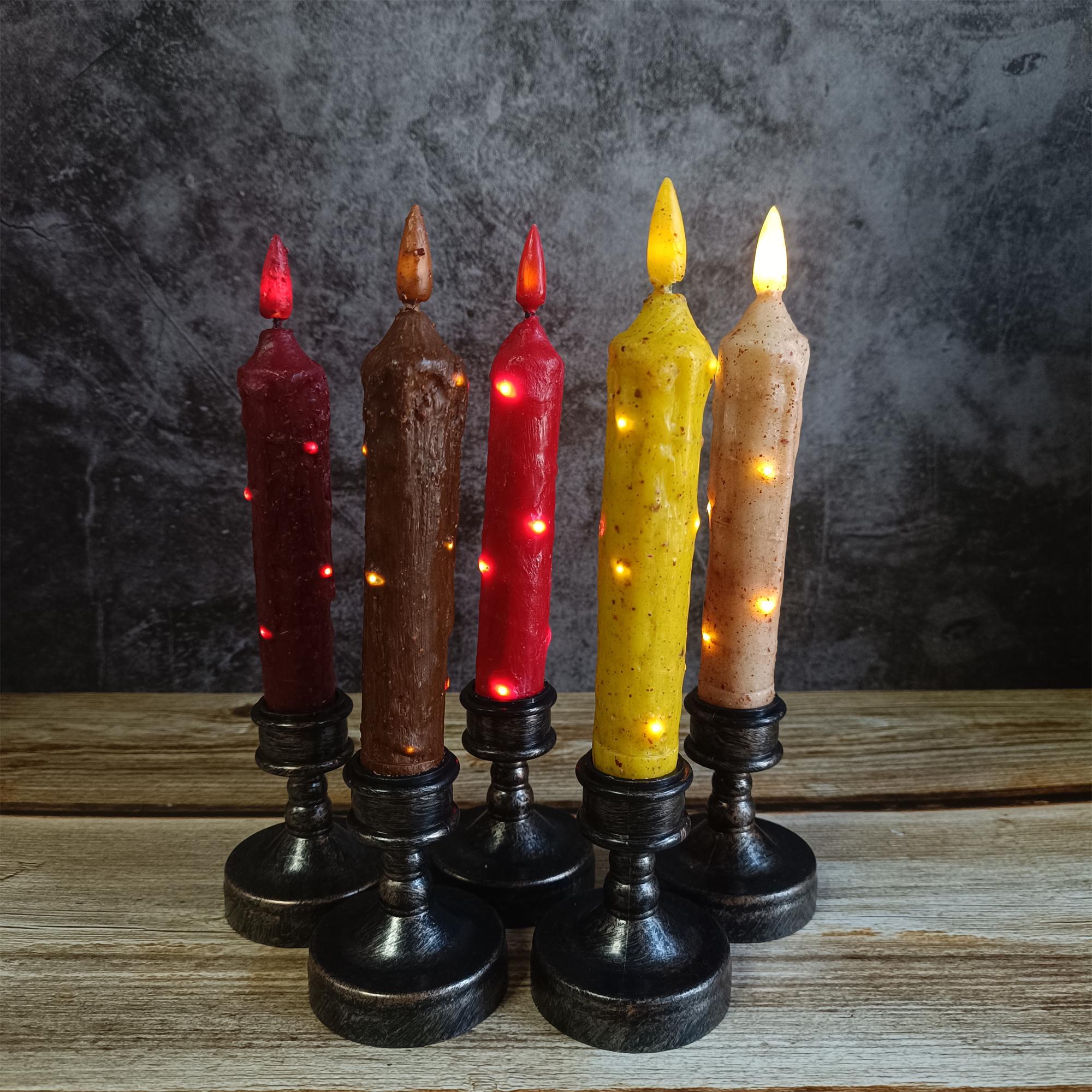 6.7 Inch Vintage Flameless Candle, Copper Filament LED Taper Candle, Battery Powered, With Remote Control and Timer, Mother's Day Gift