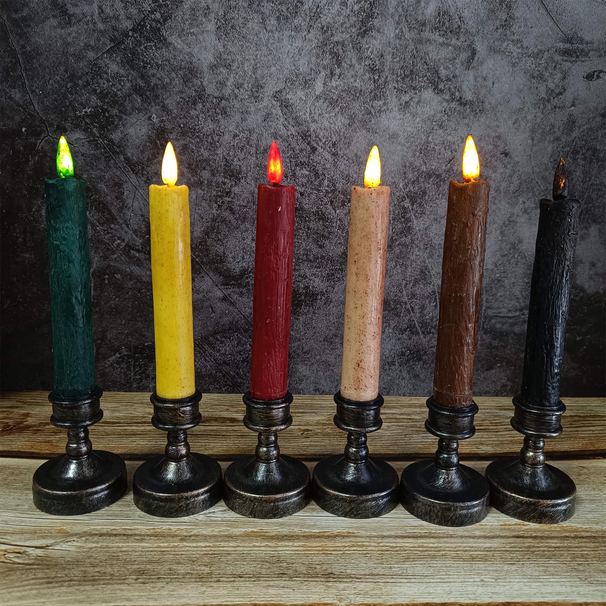 6.7 Inch Retro LED Candle, Rustic Flameless Decorative Candle, Battery Powered with Timer, Mother's Day Gift, Home Decor