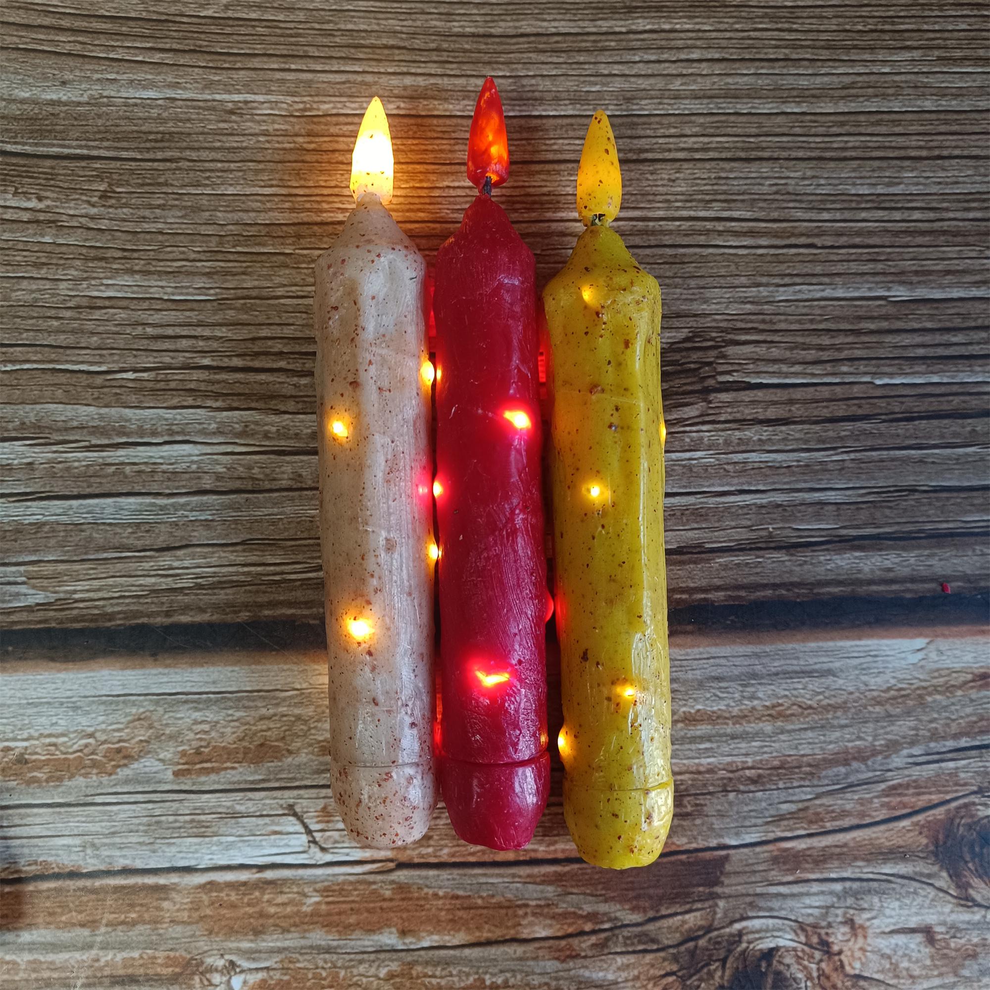 6.7 Inch Vintage Flameless Candle, Copper Filament LED Taper Candle, Battery Powered, With Remote Control and Timer, Mother's Day Gift