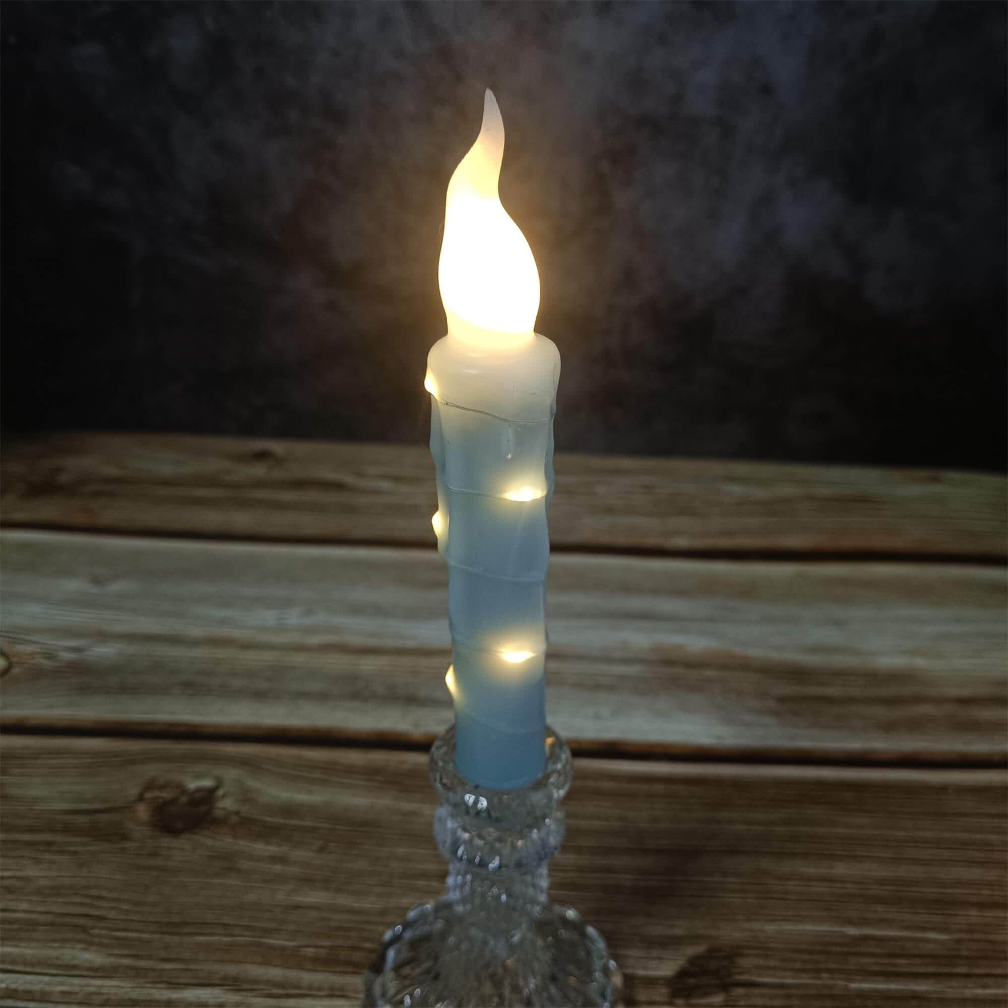 6.7 Inch Colorful Flameless Candles, LED Taper Candles with Light String, Battery Powered, with Remote Control and Timer, Mother's Day Gift