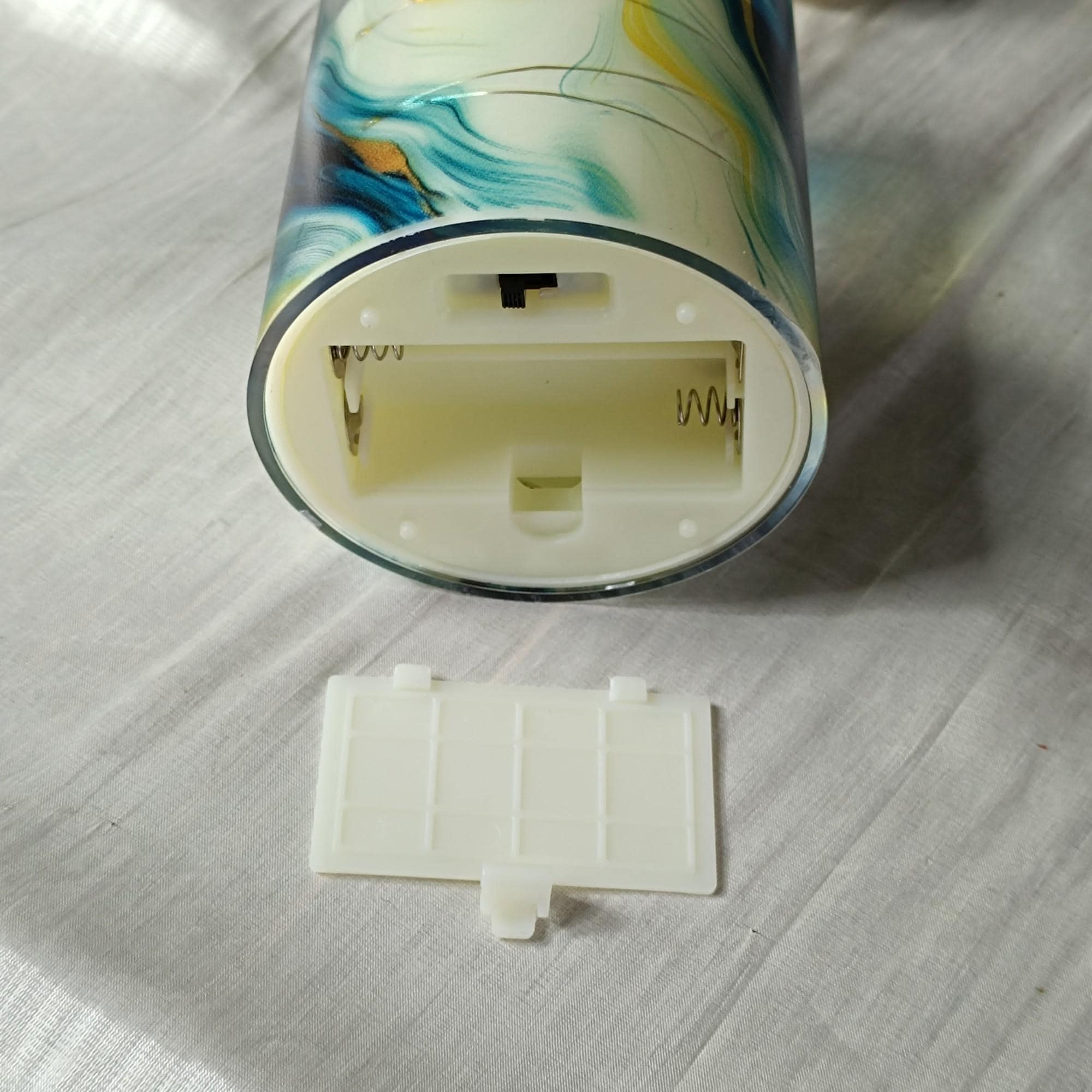 Marble Flameless Pillar Candles Set of 3 LED Candles with Remote and Timer Unscented Flickering Candles Christmas Home Decor