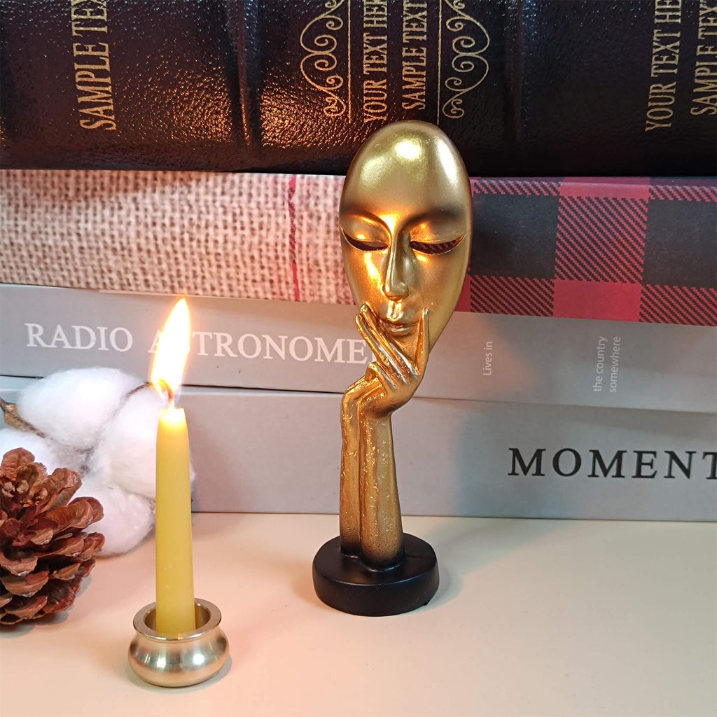 Resin Thinker Sculpture: Abstract Meditation Ornament, Home Decor